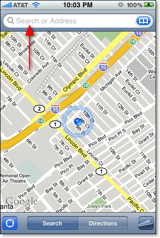 iPhone Map street level