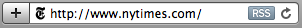 New York Times address bar